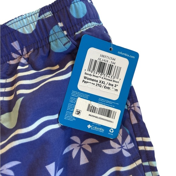 Columbia Womens Sandy River II Print  Outdoor Hiking Shorts Purple Lotus Sz XXL. - Picture 6 of 12